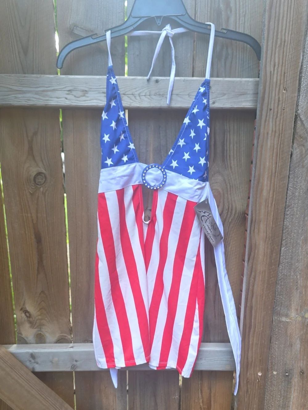 American Flag Halter Mini Dress - Stars & Stripes
